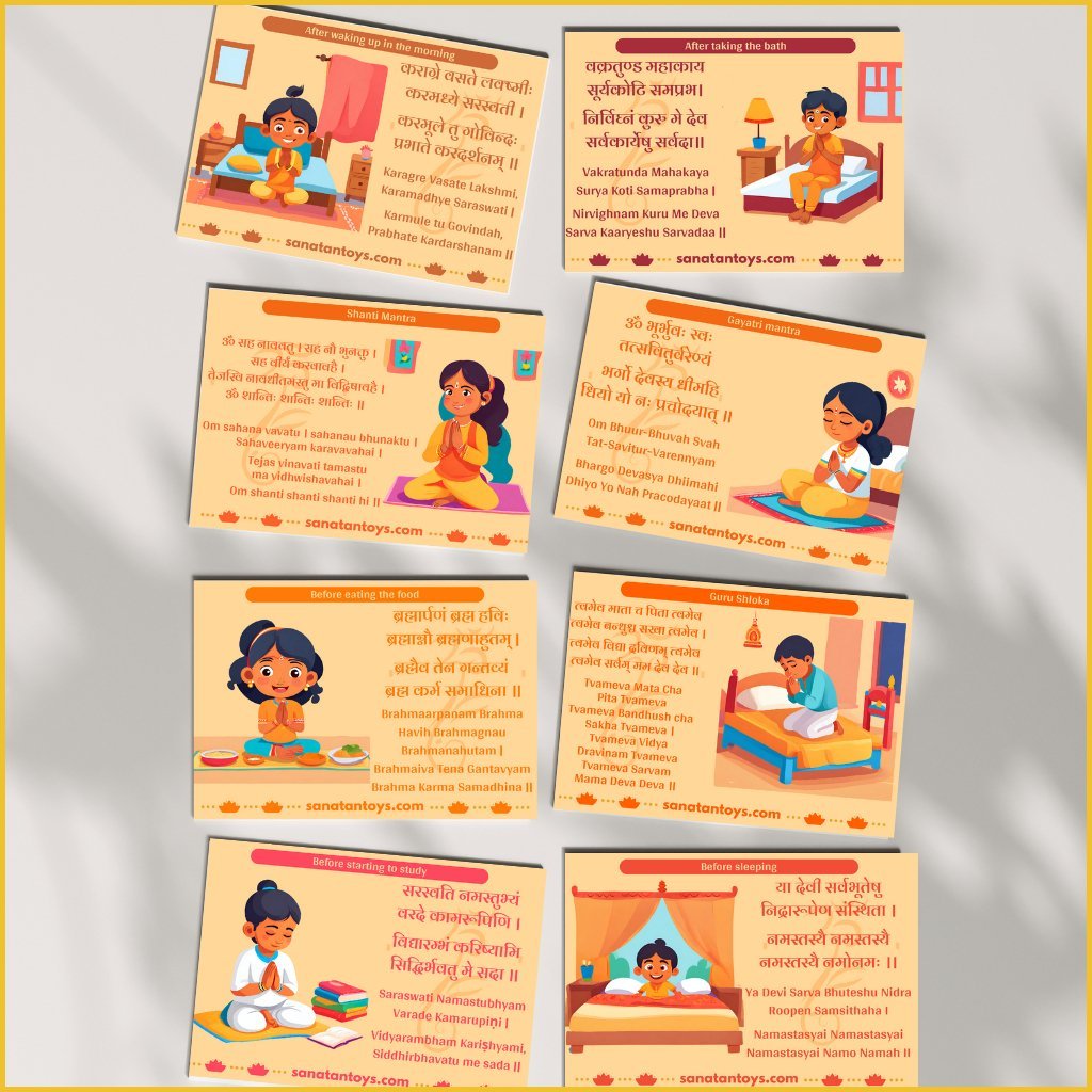 8 Shloka Cards for Kids-Sanatan Toys--Sanatan Toys-Children-Ganesha-Gift