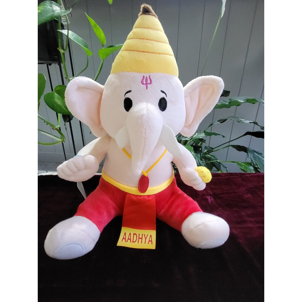 Baby Ganesha Soft Toy-Sanatan Toys-Soft Toys-Modi Toys-Personalisation-Small 7"-Ganesha