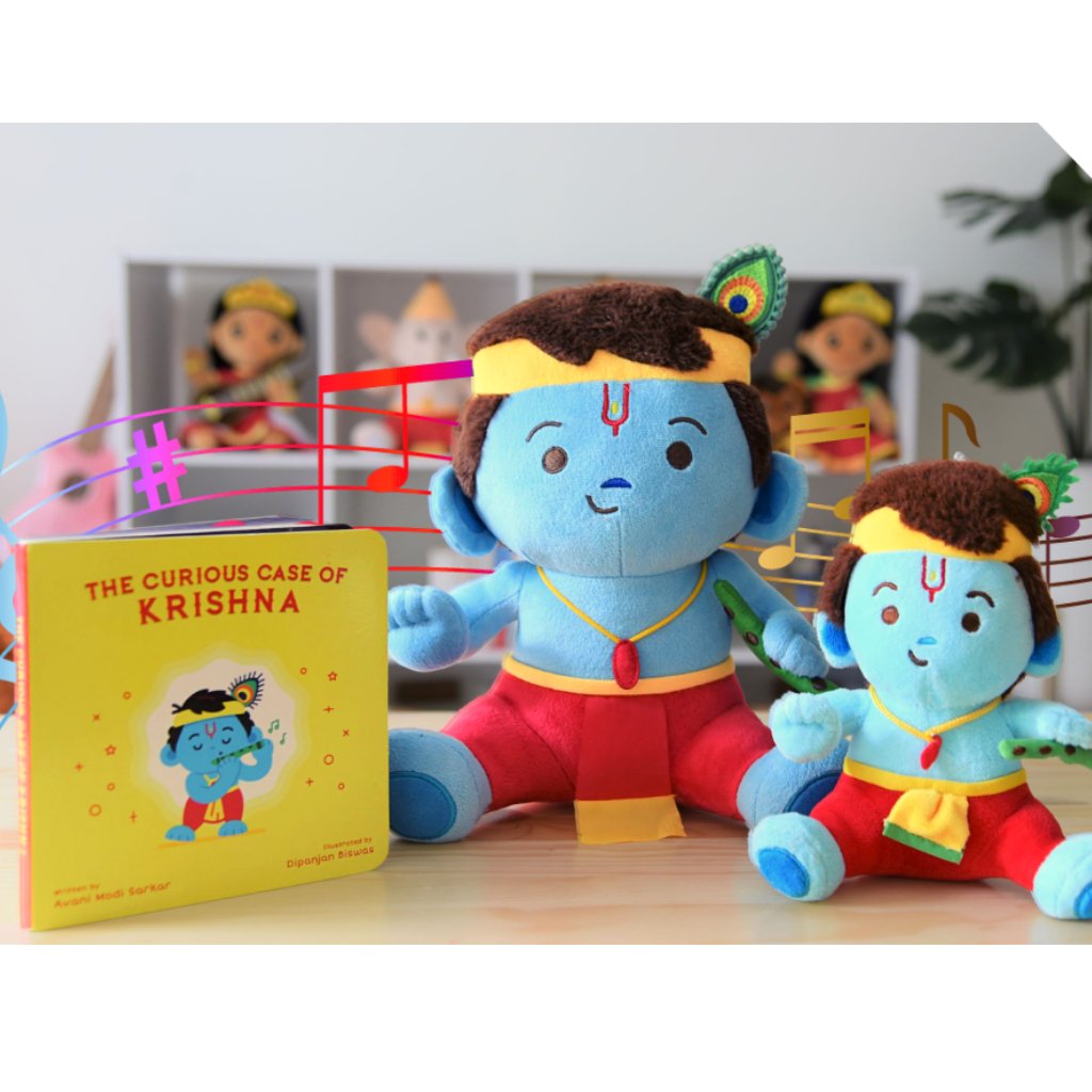 Baby Krishna Soft Toy-Sanatan Toys-Soft Toys-Modi Toys-Book-Big 11"-Gift