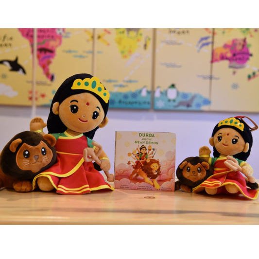 Durga Devi Soft Toy-Sanatan Toys-Soft Toys-Modi Toys-Book-Big 11"-Devi