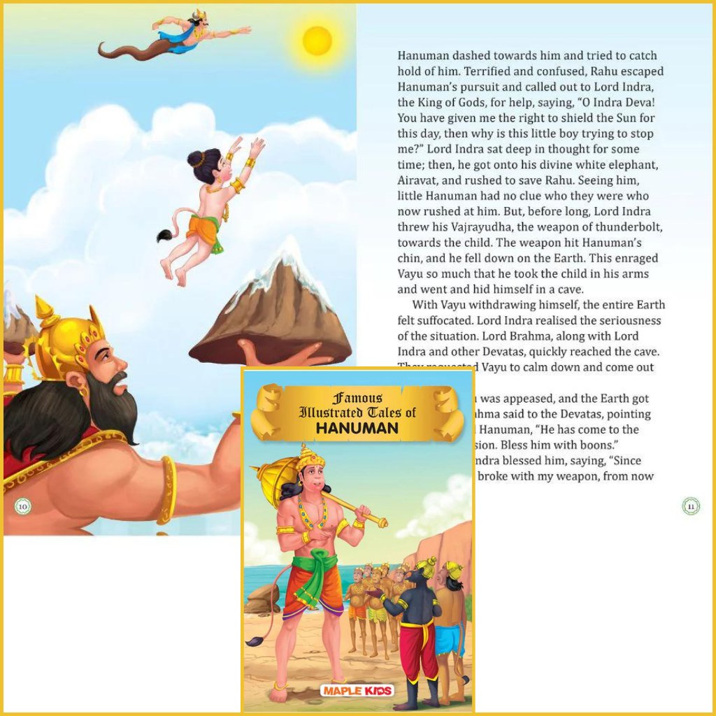 Famous Mythology Tales for Kids-Sanatan Toys-Books-Mapple Press-Baby-Book-Children-Hanuman