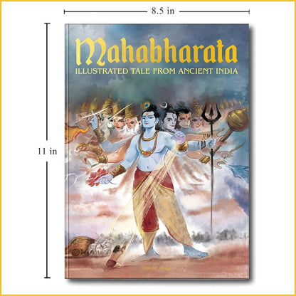 Illustrated Mahabharata For Children : Deluxe Edition-Sanatan Toys-Books-Wonder House-Size