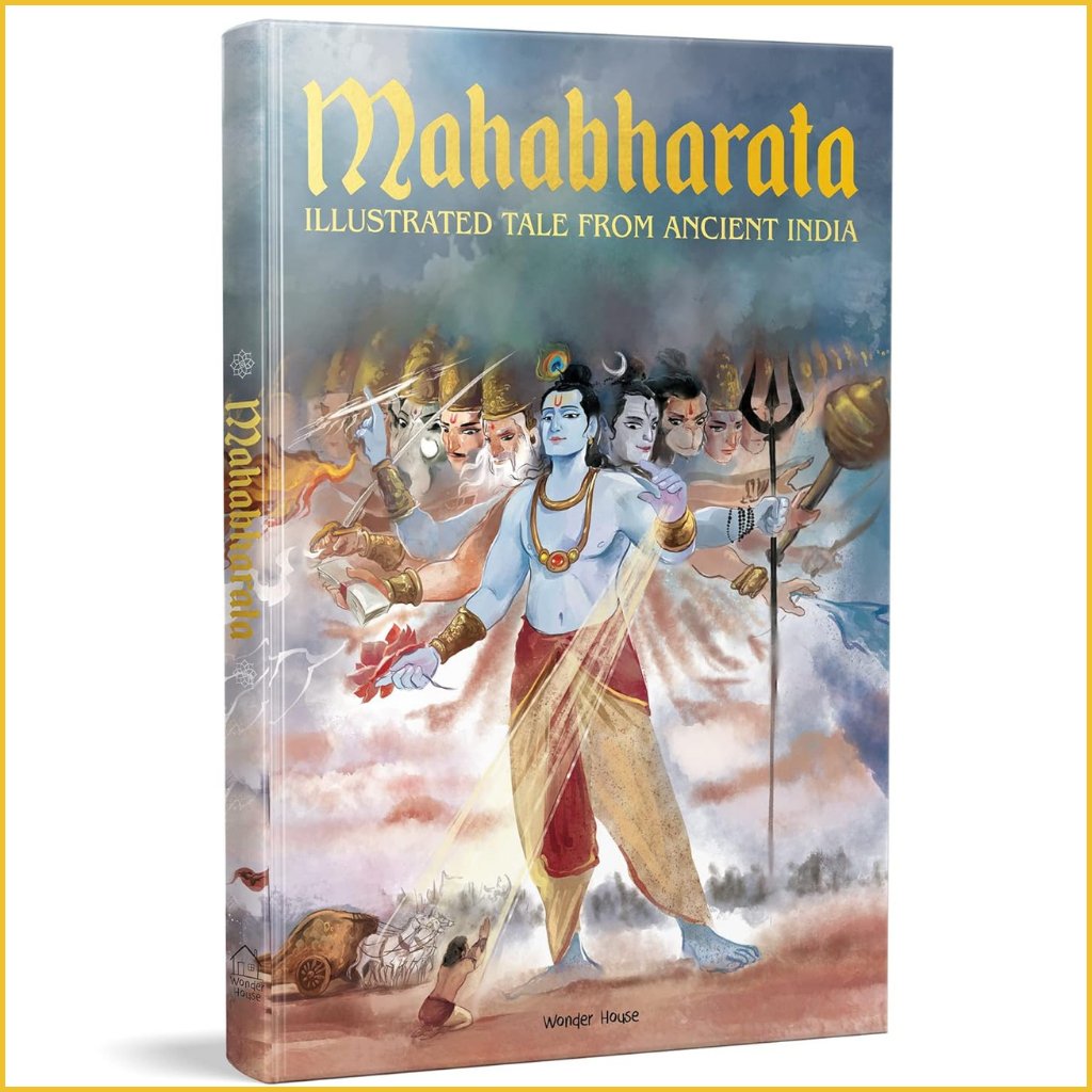 Illustrated Mahabharata For Children : Deluxe Edition-Sanatan Toys-Books-Wonder House-Front Cover