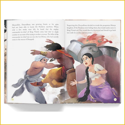 Illustrated Mahabharata For Children : Deluxe Edition-Sanatan Toys-Books-Wonder House-Open Page