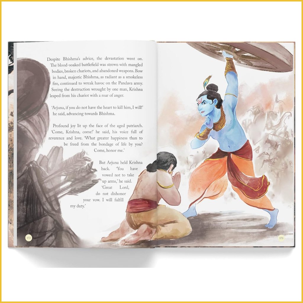 Illustrated Mahabharata For Children : Deluxe Edition-Sanatan Toys-Books-Wonder House-Children