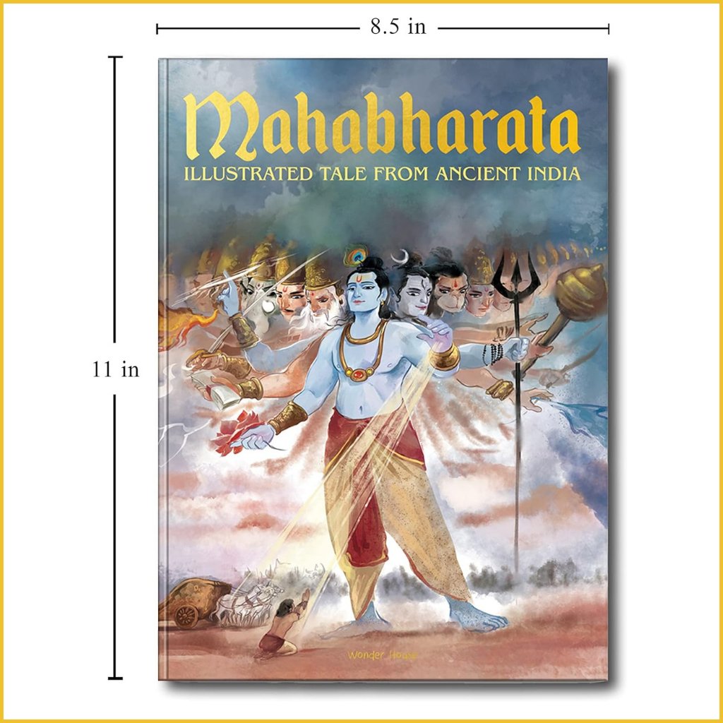 Illustrated Mahabharata For Children : Deluxe Edition-Sanatan Toys-Books-Wonder House-Children-Family-Gift