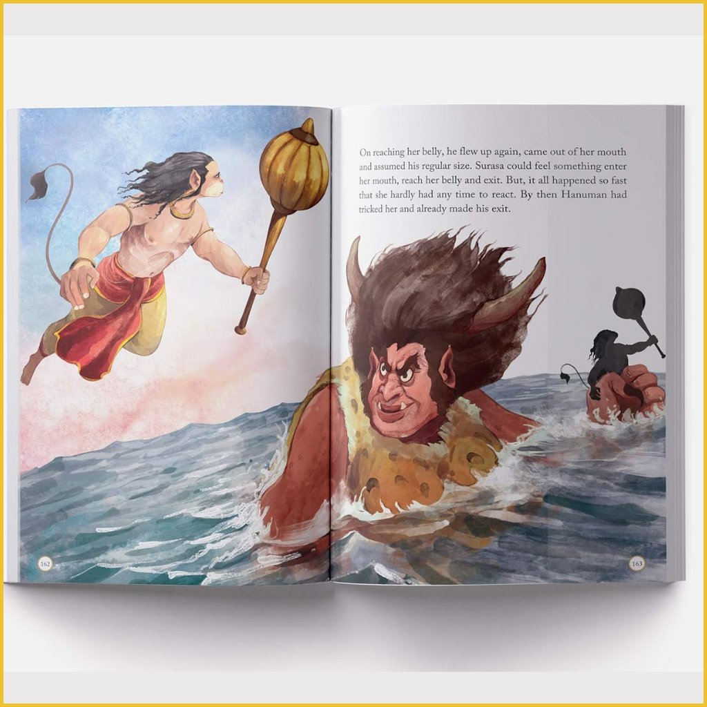 Illustrated Ramayana For Children : Deluxe Edition-Sanatan Toys-Books-Wonder House-Hanuman