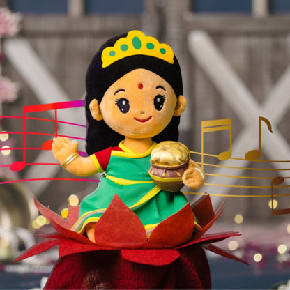 Laxmi Devi Soft Toy-Sanatan Toys-Soft Toys-Modi Toys-Mantra Singing-Big 11"-Devi