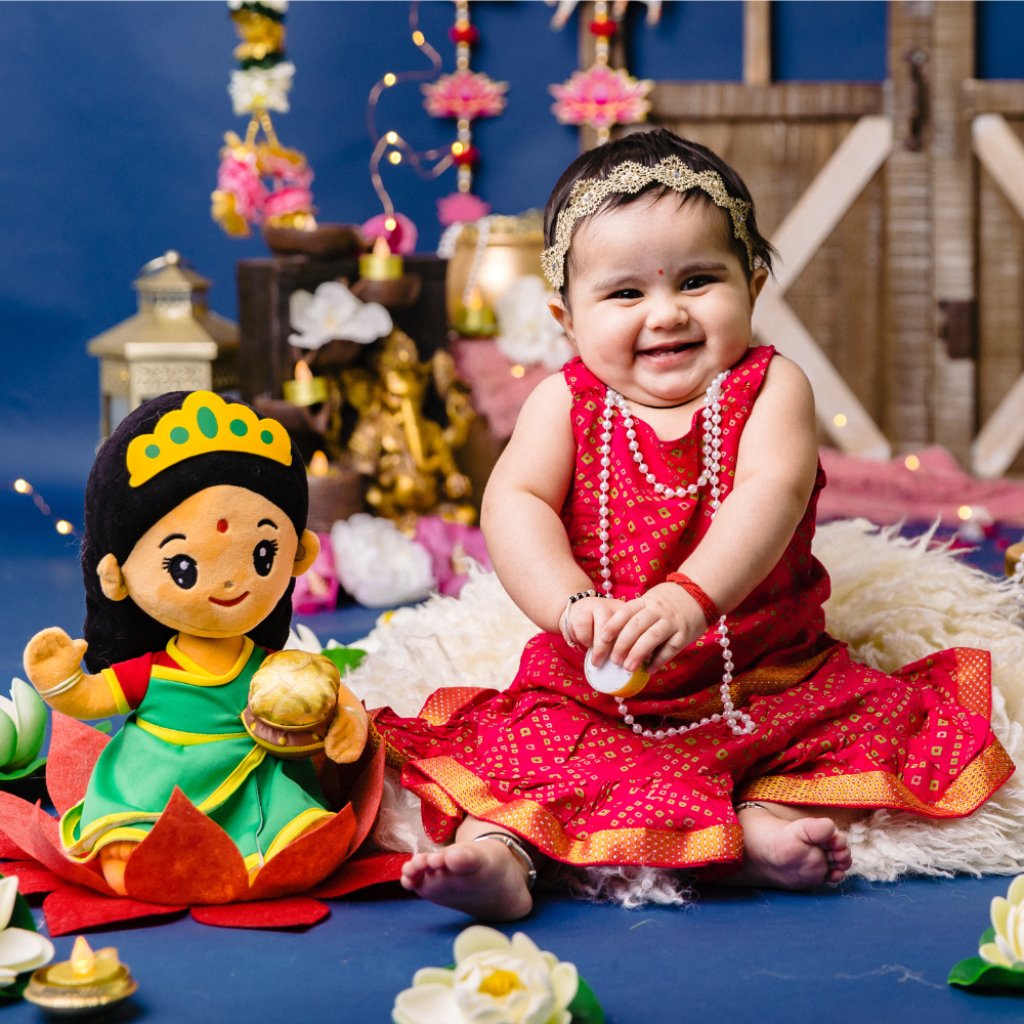 Laxmi Devi Soft Toy-Sanatan Toys-Soft Toys-Modi Toys-Baby-Big 11"-Devi