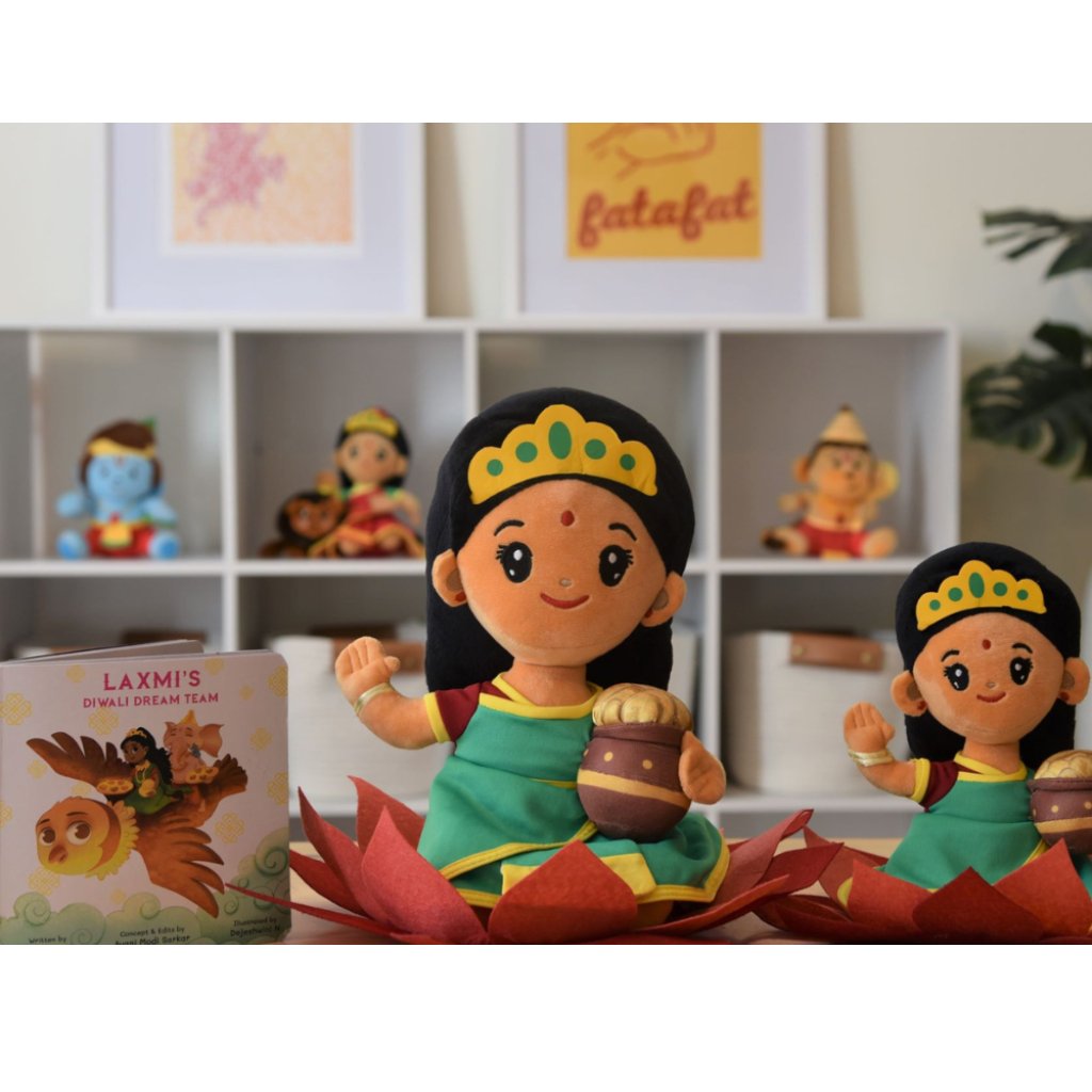 Laxmi Devi Soft Toy-Sanatan Toys-Soft Toys-Modi Toys-Book-Big 11"-Devi