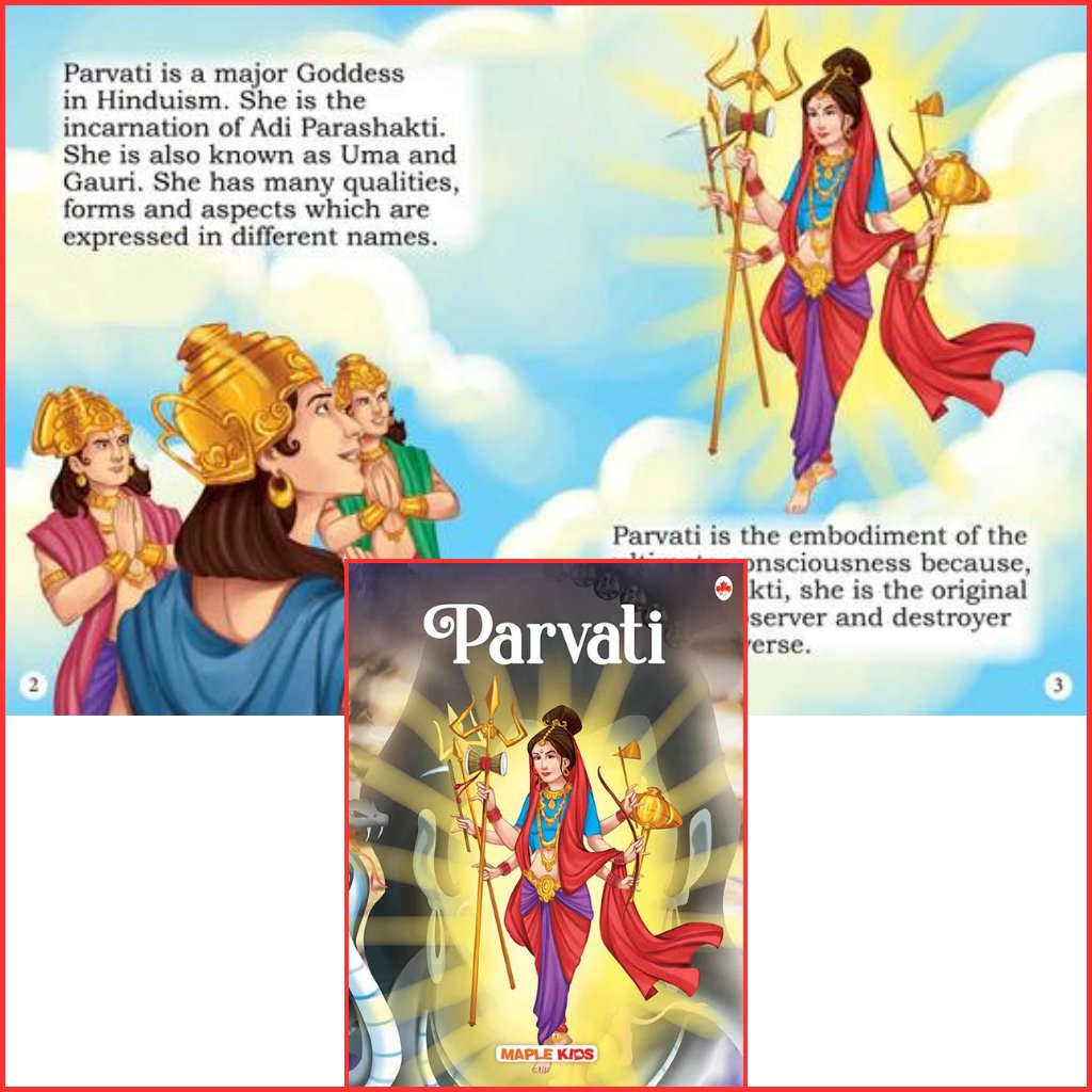 My First Goddesses - Story Books for Kids-Sanatan Toys-Books-Mapple Press-Parvati-Book-Children