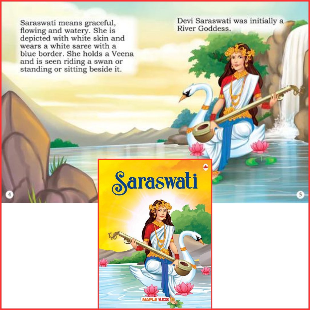 My First Goddesses - Story Books for Kids-Sanatan Toys-Books-Mapple Press-Saraswati-Book-Children