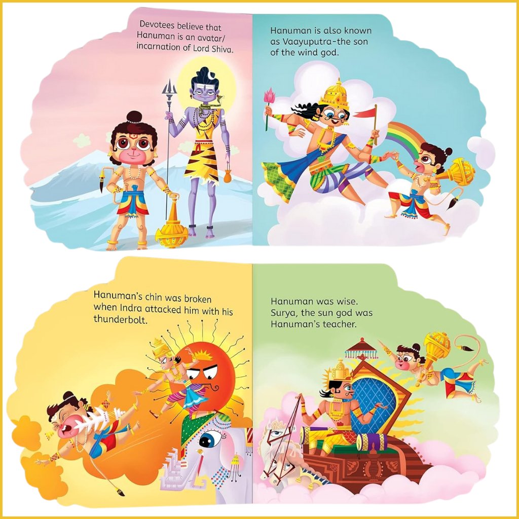 My First Shaped Board Book - Illustrated-Sanatan Toys-Books-Wonder House-Children-Hanuman-Page