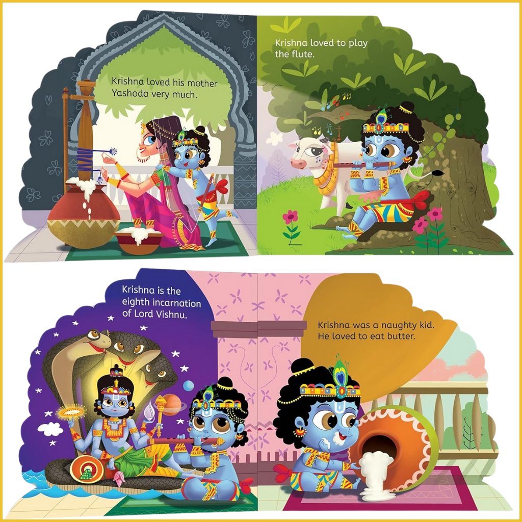 My First Shaped Board Book - Illustrated-Sanatan Toys-Books-Wonder House-Children-Krishna-Page