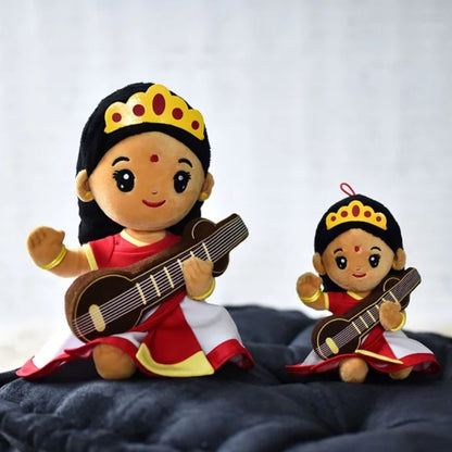 Saraswati Devi Soft Toy-Sanatan Toys-Soft Toys-Modi Toys-Size-Big 11"-Devi