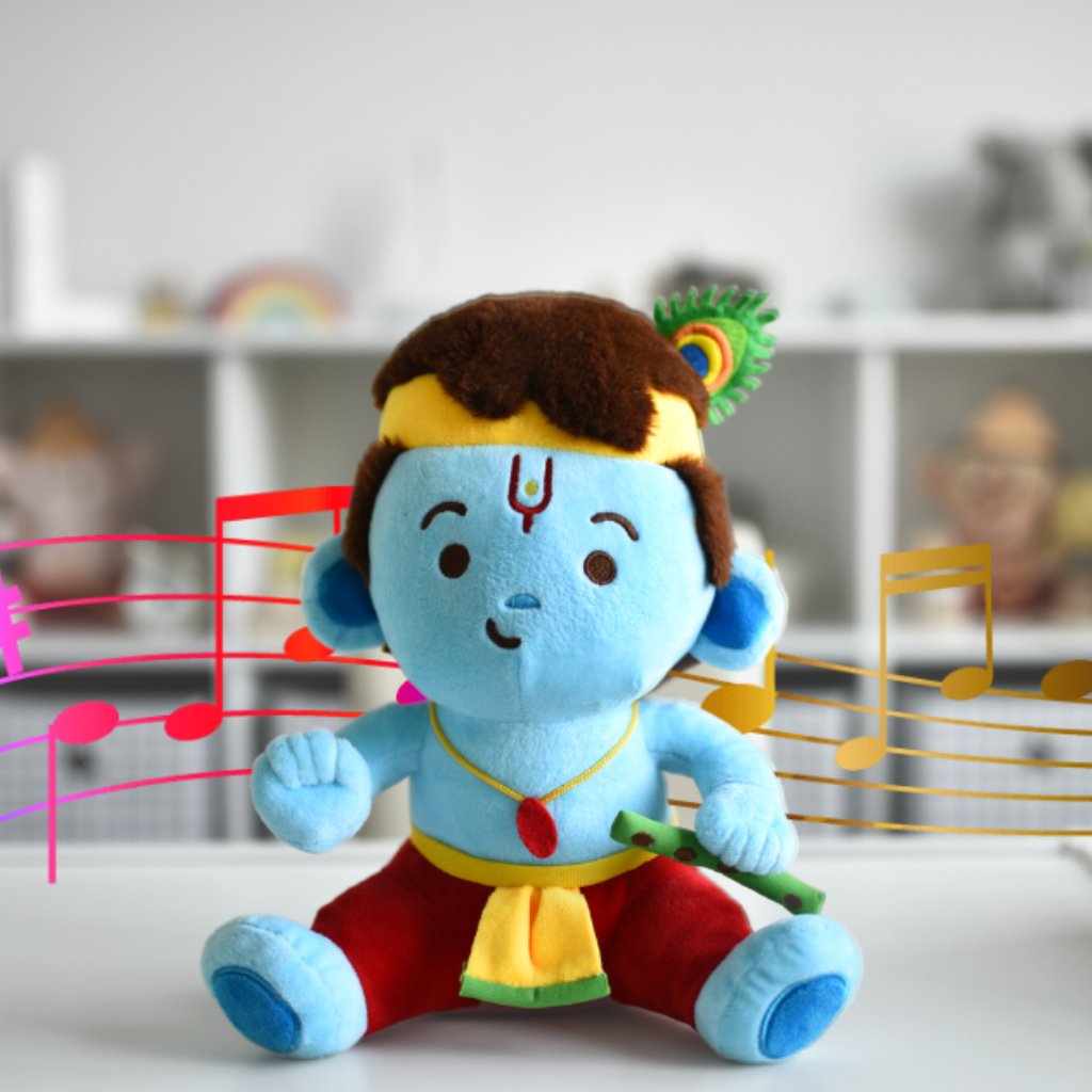 Baby Krishna Soft Toy-Sanatan Toys-Soft Toys-Modi Toys-Mantra-Big 11"-Gift