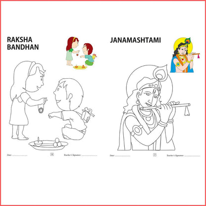 Colouring Book - Festivals-Sanatan Toys-Books-Mapple Press-Content