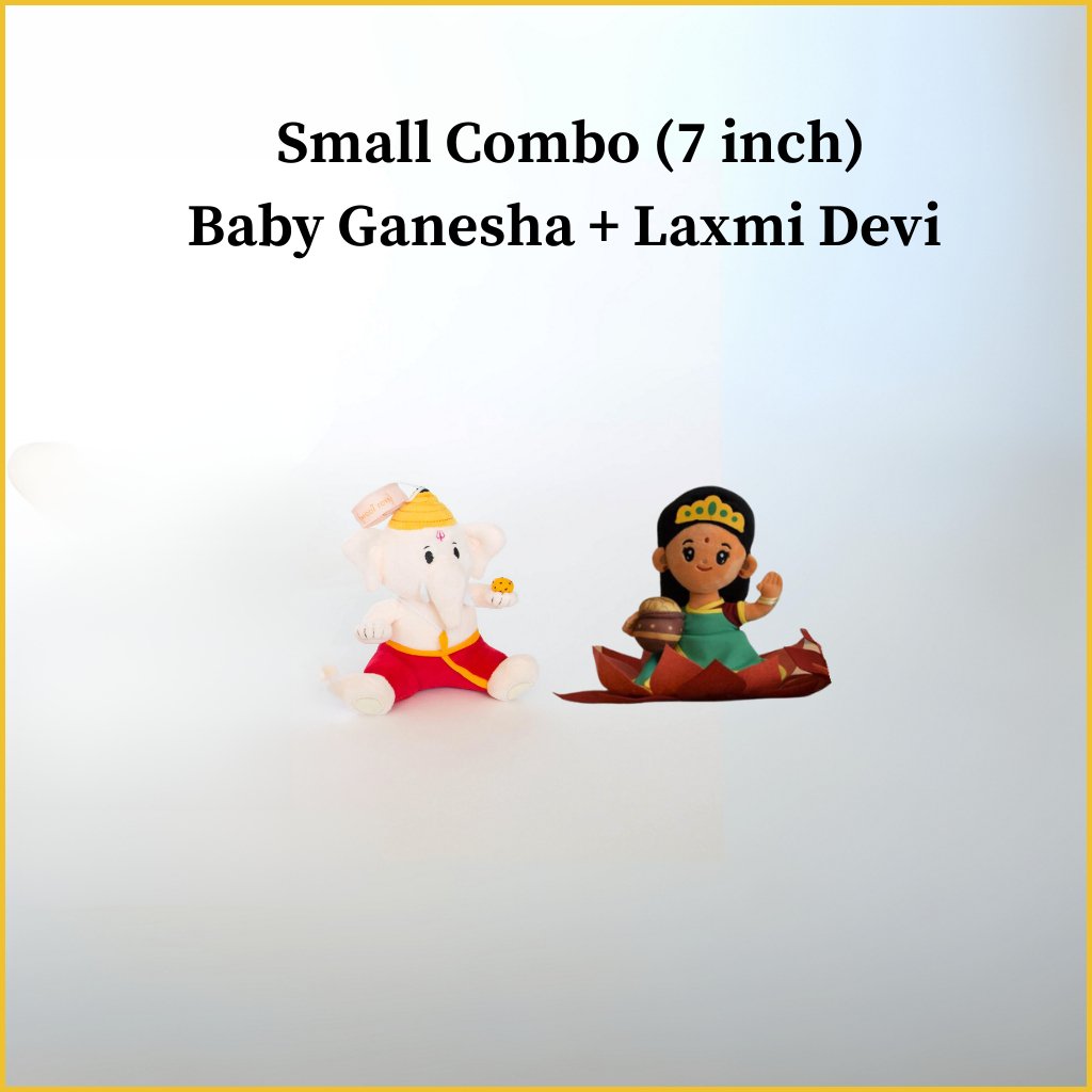 Combo - Ganesha - Laxmi Devi-Sanatan Toys-Soft Toys-Modi Toys-Bundle-Children-Family-Small